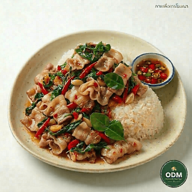 ข้าวกะเพราเบค่อน